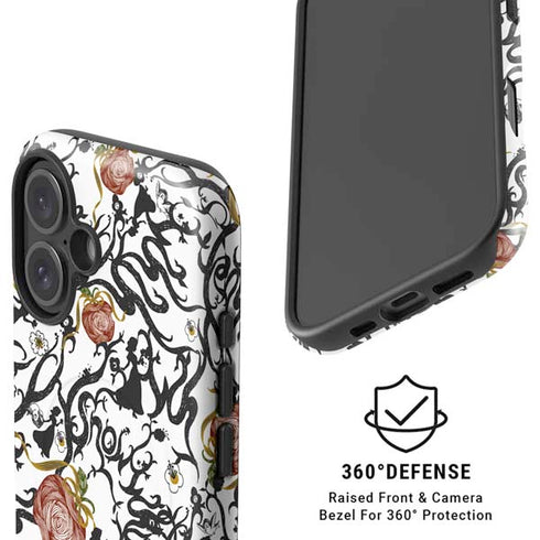 Disney Snow White Roses and Character Silhouette iPhone 16 Plus Magsafe Impact Case